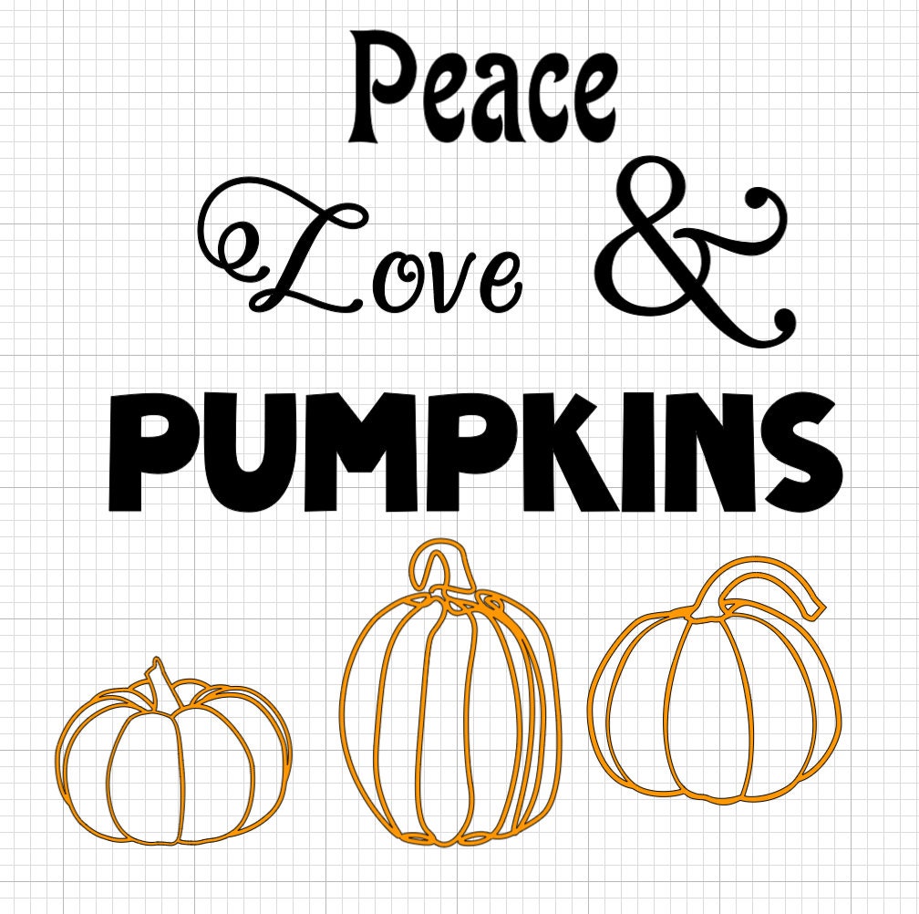 Peace love and pumpkins design