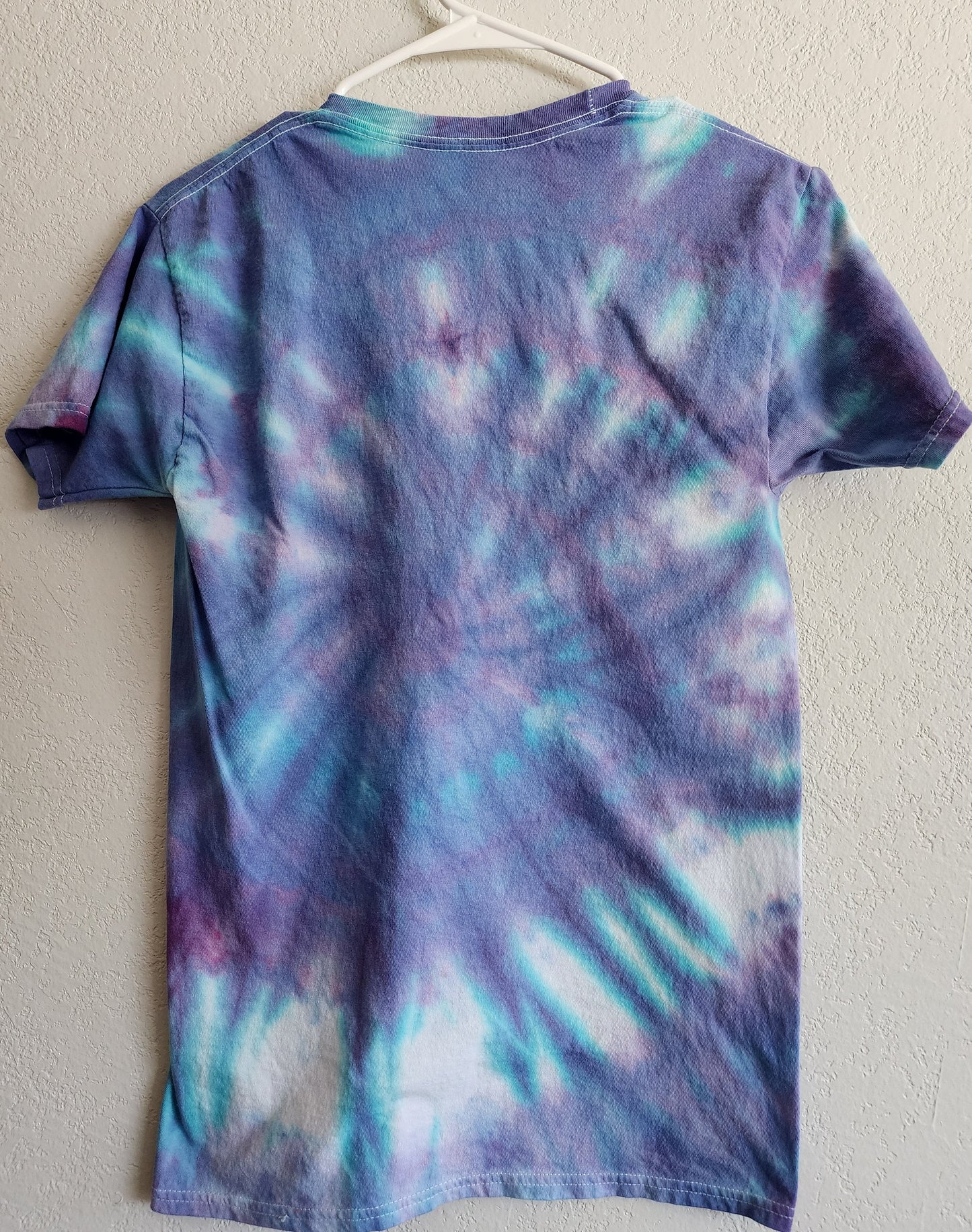 Soft Purple & Teal Tie Dye T Shirt Customizable Unisex Size S