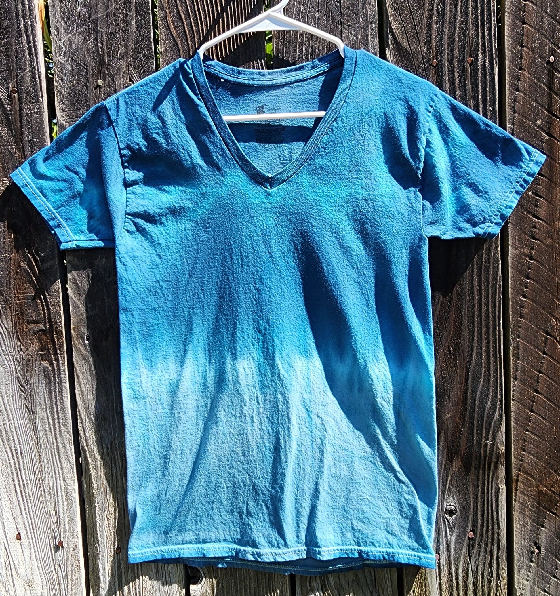 Blue Ombre Tie Dye T Shirt Customizable Unisex Size S
