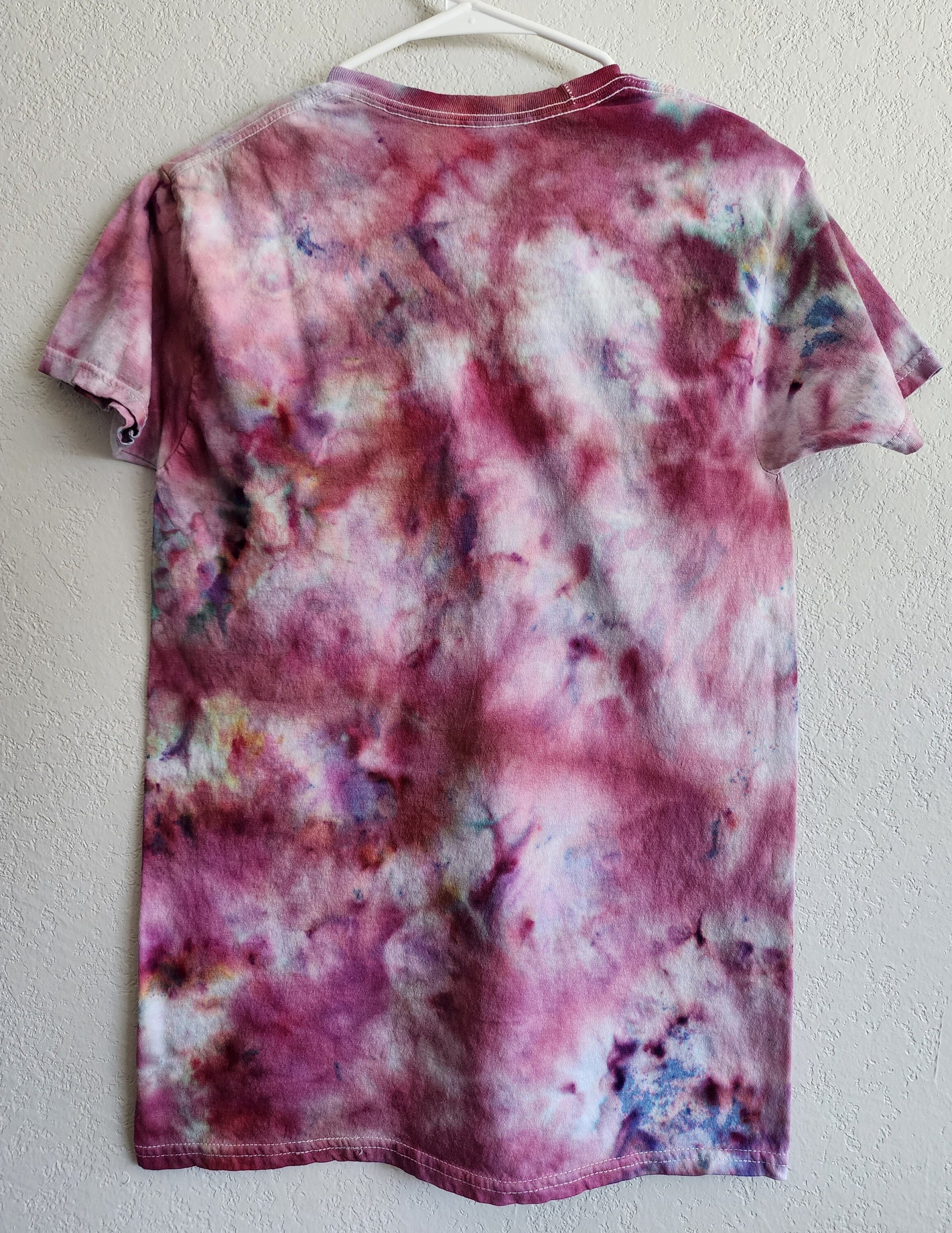 Dusty Rose Crumple Tie Dye T Shirt Customizable Unisex Size S