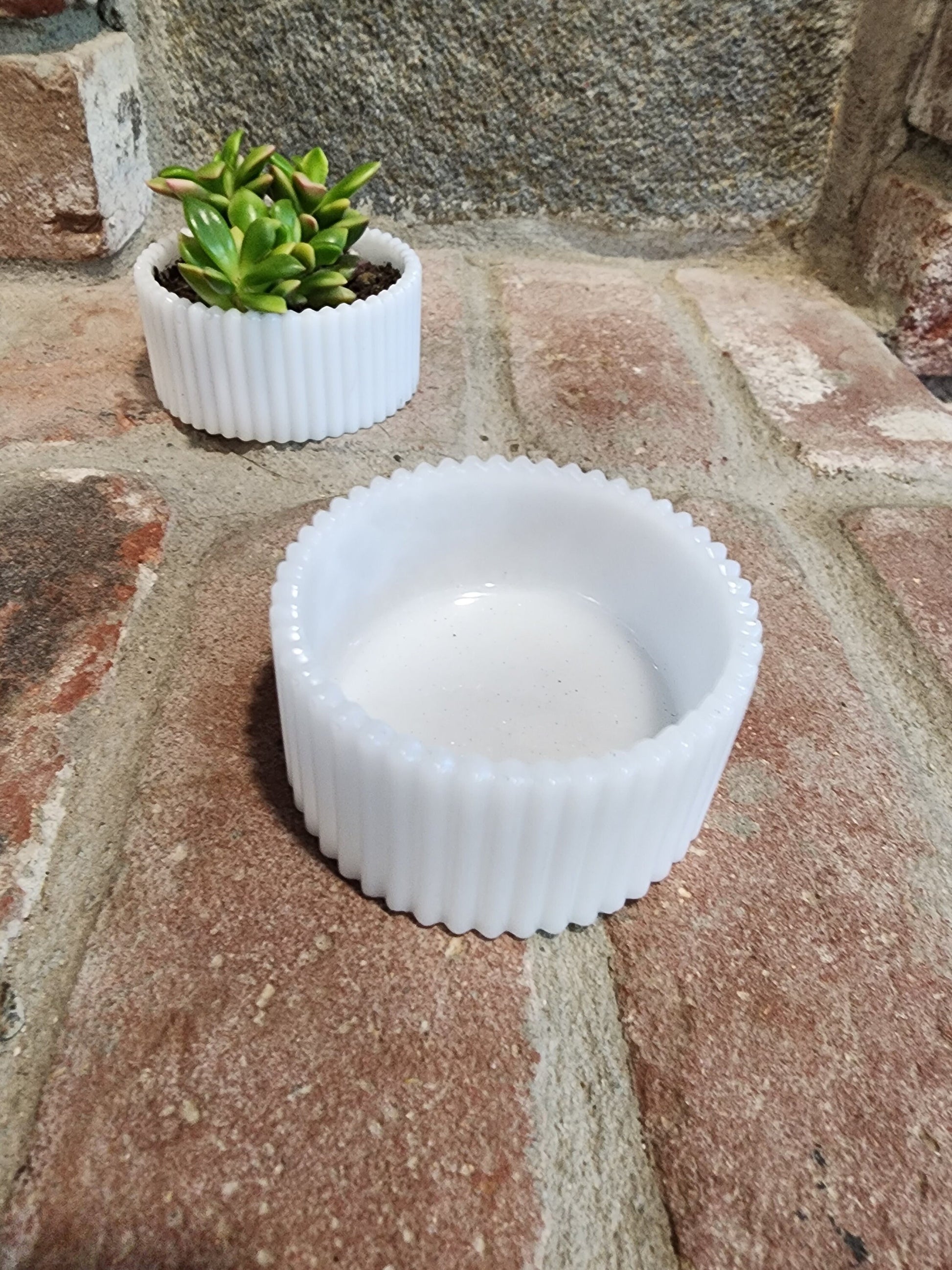 Resin succulent planters, resin bowls, resin tea light holder