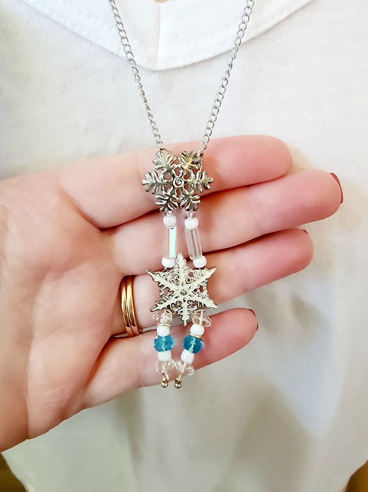 Snowflake Crystal Necklace