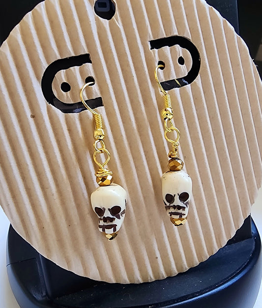 Mini Skull Drop Earrings