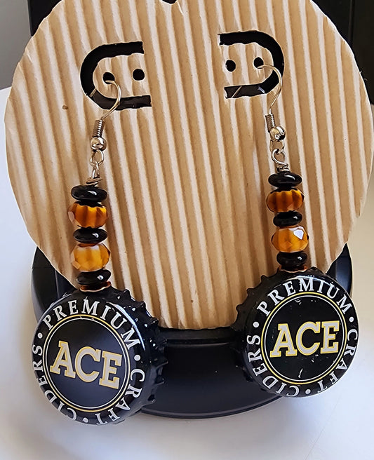 Ace Cider Bottlecap Drop Earrings