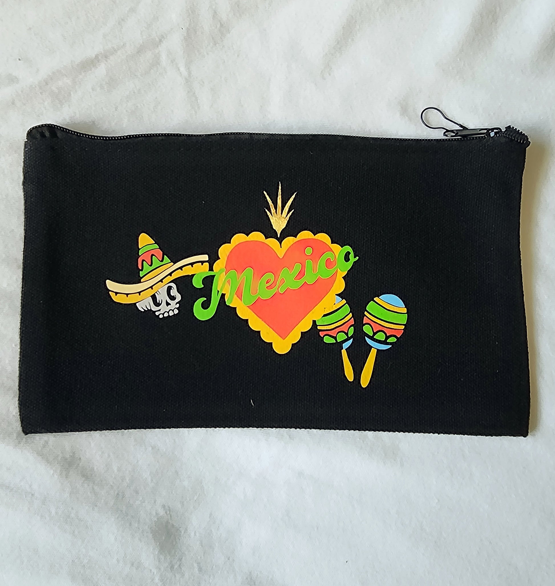 Mexico Customizable Makeup Bag, Toiletry Bag, pencil bag, small zip bag