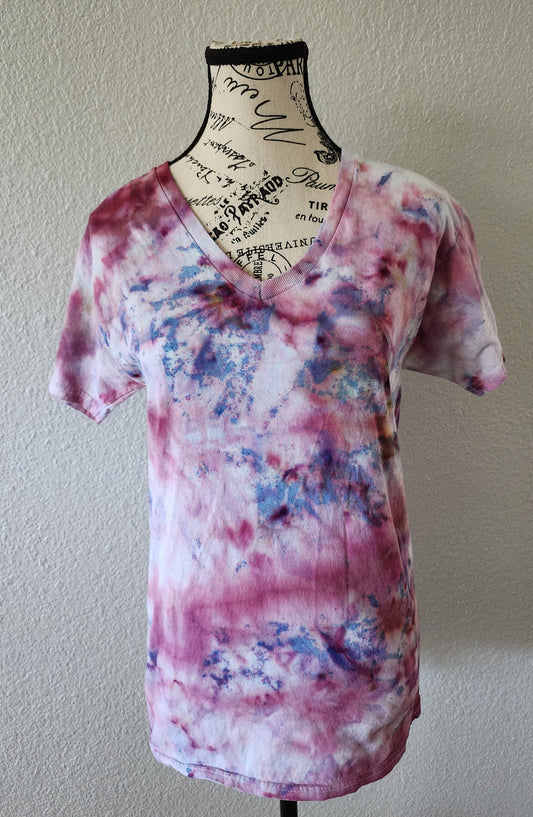 Dusty Rose Crumple Tie Dye T Shirt Customizable Unisex Size S