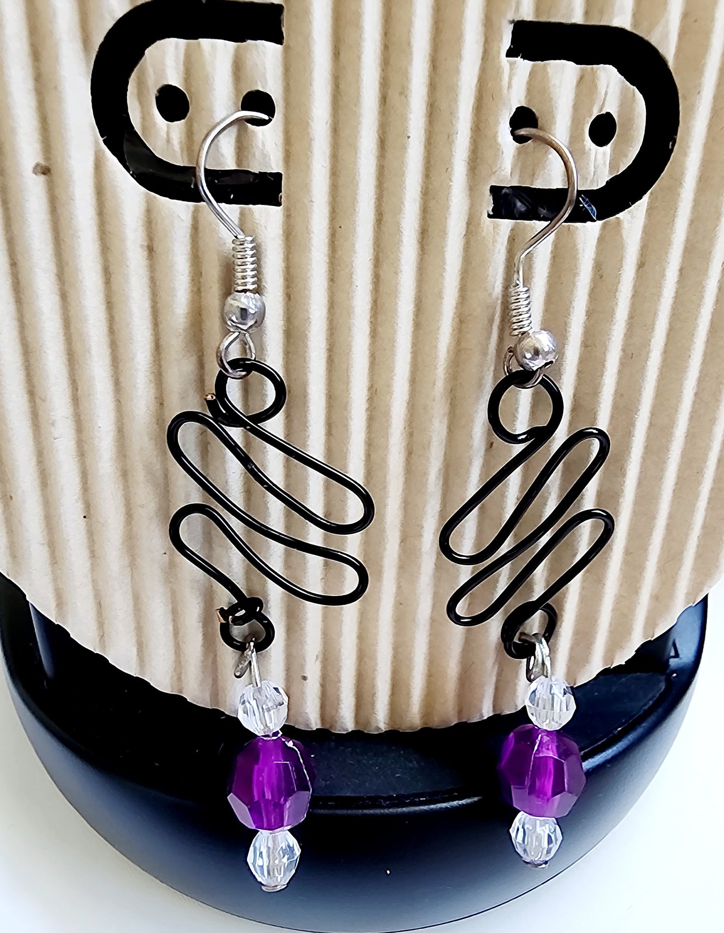 Abstract Wire Drop Earrings