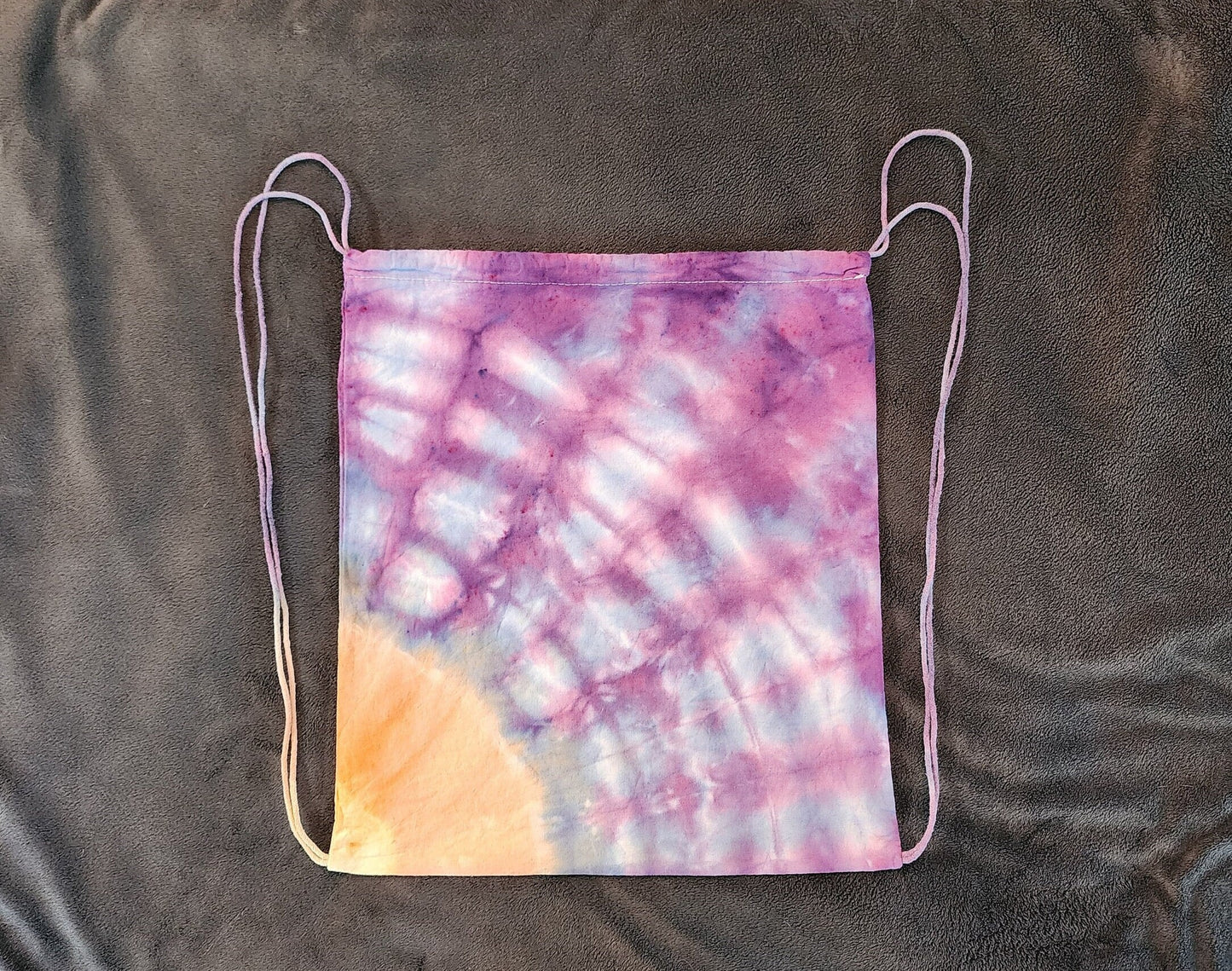 Corner Sunburst Tie Dye Drawstring Backpack