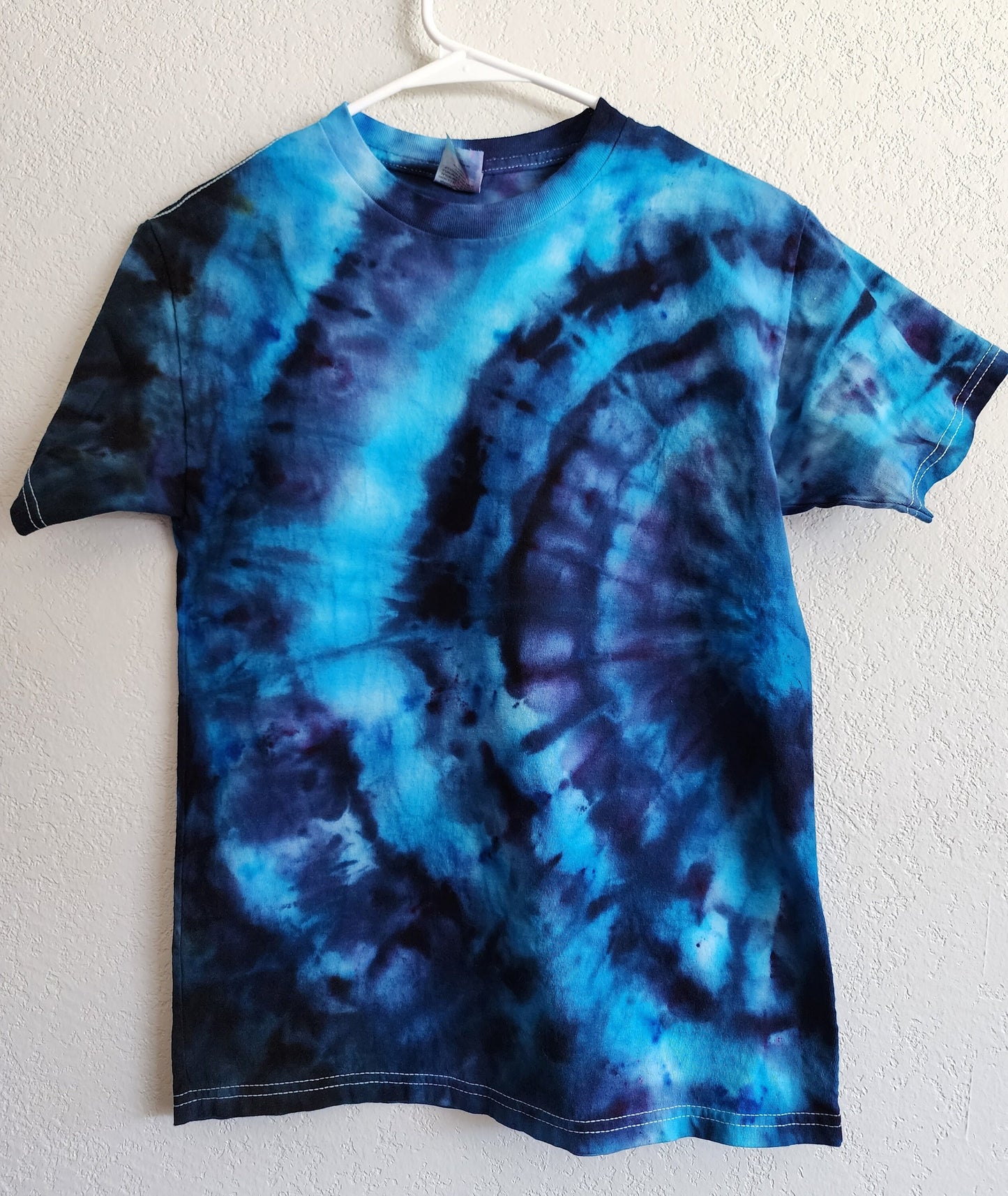 Kid's Blue Side Burst Tie Dye T Shirt Customizable Size Youth M