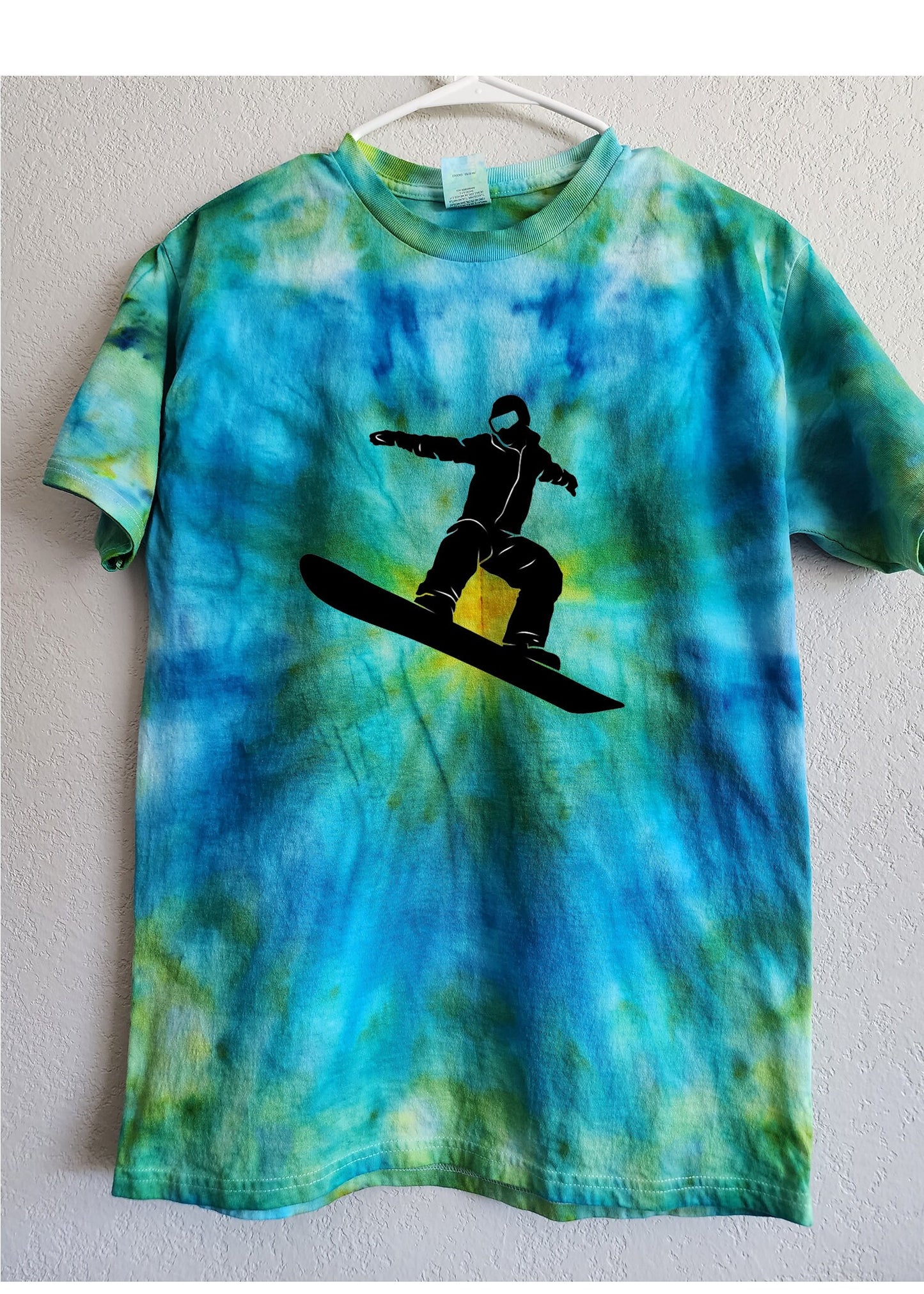 Kid's Blue Green with Star Tie Dye T Shirt Customizable Size Youth XL